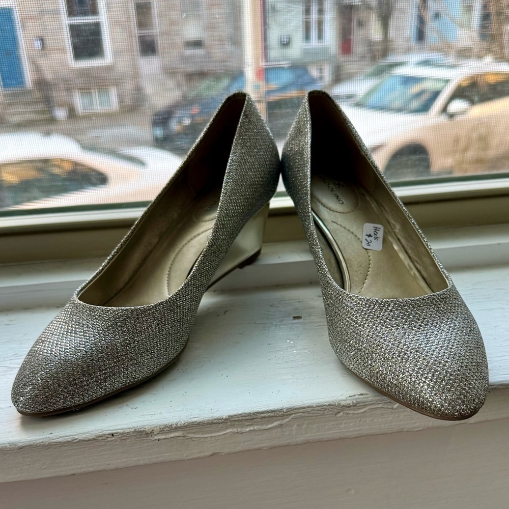 Elegant Silver Women's Heels